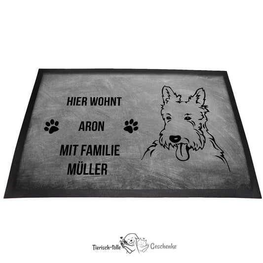 West Highland White Terrier - Fußmatte - Schmutzfangmatte - 40 x 60 cm-Tierisch-tolle Geschenke-Tierisch-tolle-Geschenke