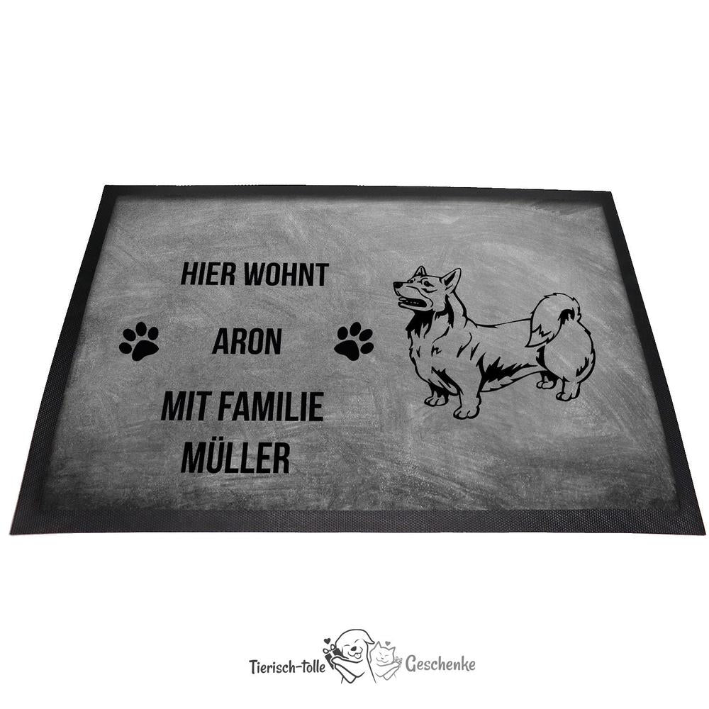 Welsh Corgi Pembroke - Fußmatte - Schmutzfangmatte - 40 x 60 cm-Tierisch-tolle Geschenke-Tierisch-tolle-Geschenke