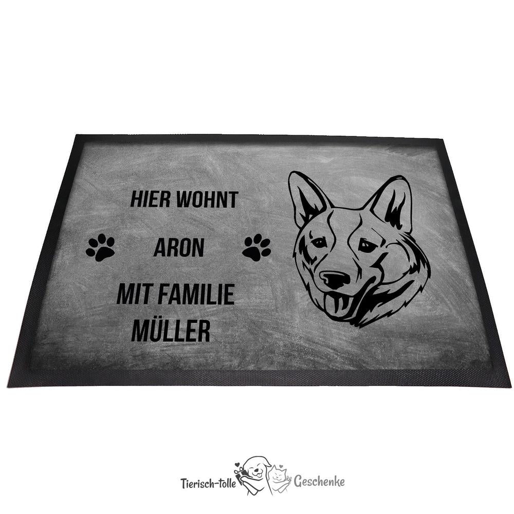 Welsh Corgi Cardigan - Fußmatte - Schmutzfangmatte - 40 x 60 cm-Tierisch-tolle Geschenke-Tierisch-tolle-Geschenke