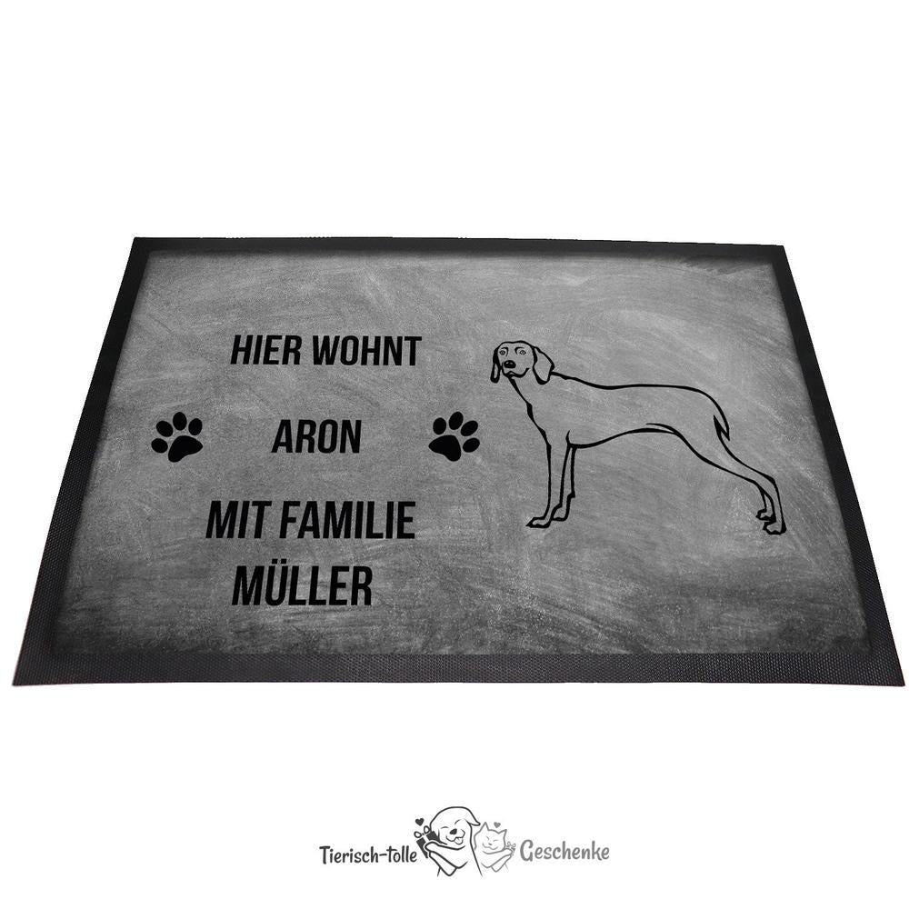 Weimaraner 1 - Fußmatte - Schmutzfangmatte - 40 x 60 cm-Tierisch-tolle Geschenke-Tierisch-tolle-Geschenke