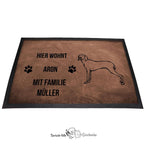 Weimaraner 1 - Fußmatte - Schmutzfangmatte - 40 x 60 cm-Tierisch-tolle Geschenke-Tierisch-tolle-Geschenke