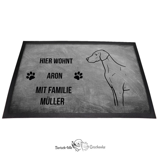 Weimaraner - Fußmatte - Schmutzfangmatte - 40 x 60 cm-Tierisch-tolle Geschenke-Tierisch-tolle-Geschenke