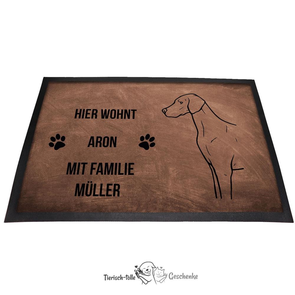 Weimaraner - Fußmatte - Schmutzfangmatte - 40 x 60 cm-Tierisch-tolle Geschenke-Tierisch-tolle-Geschenke