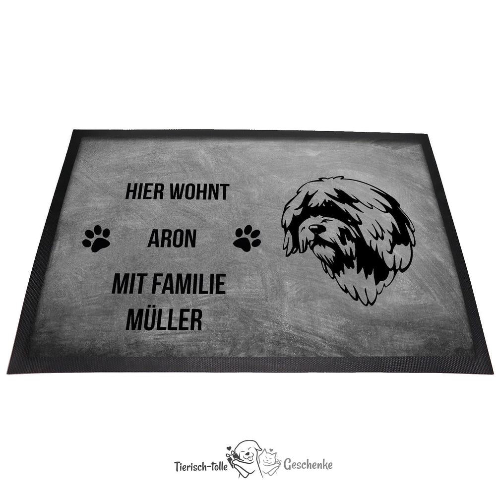 Spanischer Wasserhund Perro de Agua Español - Fußmatte - Schmutzfangmatte - 40 x 60 cm-Tierisch-tolle Geschenke-Tierisch-tolle-Geschenke