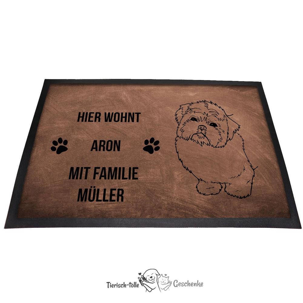 Shih Tzu 2 - Fußmatte - Schmutzfangmatte - 40 x 60 cm-Tierisch-tolle Geschenke-Tierisch-tolle-Geschenke