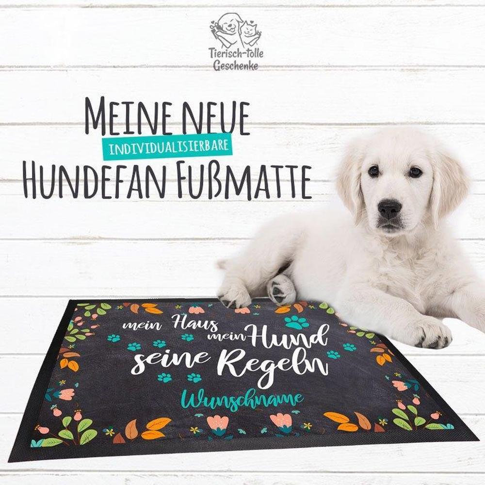 Fußmatte - Schmutzfangmatte - seine Regeln - 40 x 60 cm-Tierisch-tolle Geschenke-Tierisch-tolle-Geschenke