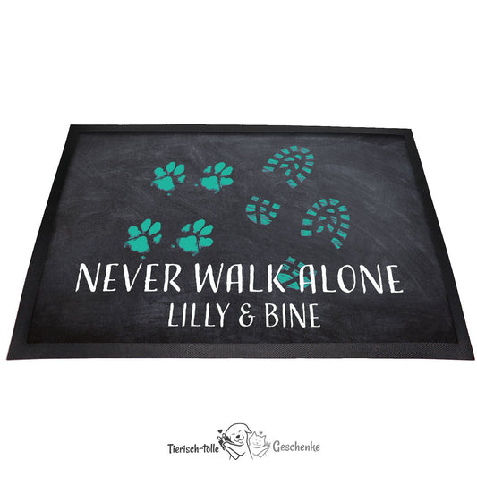 Fußmatte - Schmutzfangmatte - never walk alone - 40 x 60 cm-Tierisch-tolle Geschenke-Tierisch-tolle-Geschenke