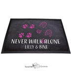 Fußmatte - Schmutzfangmatte - never walk alone - 40 x 60 cm-Tierisch-tolle Geschenke-Tierisch-tolle-Geschenke
