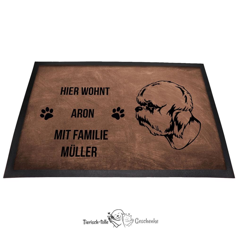 Dandie Dinmont Terrier - Fußmatte - Schmutzfangmatte - 40 x 60 cm-Tierisch-tolle Geschenke-Tierisch-tolle-Geschenke