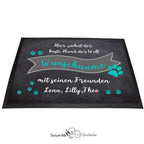 Fußmatte - Schmutzfangmatte - beste Freunde - 40 x 60 cm-Tierisch-tolle Geschenke-Tierisch-tolle-Geschenke