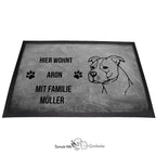 American Stafforshire Terrier -unkupiert- Fußmatte - Schmutzfangmatte - 40 x 60 cm-Tierisch-tolle Geschenke-Tierisch-tolle-Geschenke