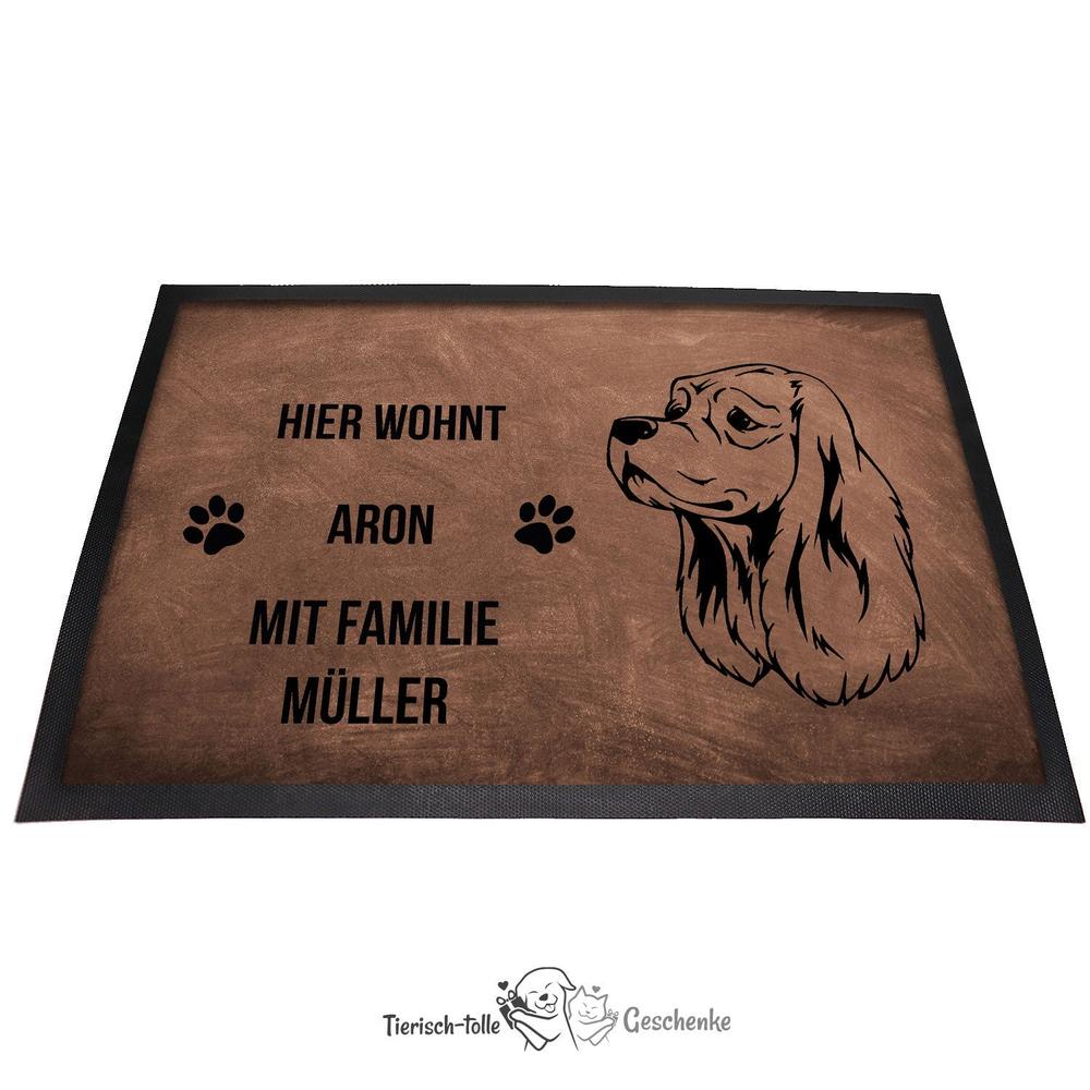 American Cocker Spaniel - Fußmatte - Schmutzfangmatte - 40 x 60 cm-Tierisch-tolle Geschenke-Tierisch-tolle-Geschenke