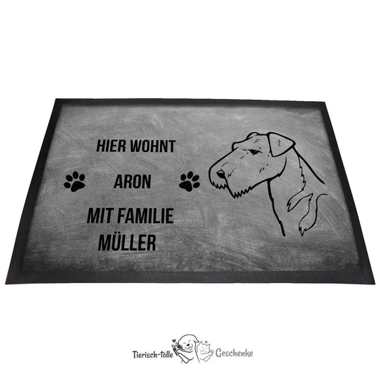 Airedale Terrier - Fußmatte - Schmutzfangmatte - 40 x 60 cm-Tierisch-tolle Geschenke-Tierisch-tolle-Geschenke