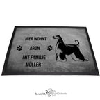 Afghane 1 - Fußmatte - Schmutzfangmatte - 40 x 60 cm grau perspektivische Ansicht