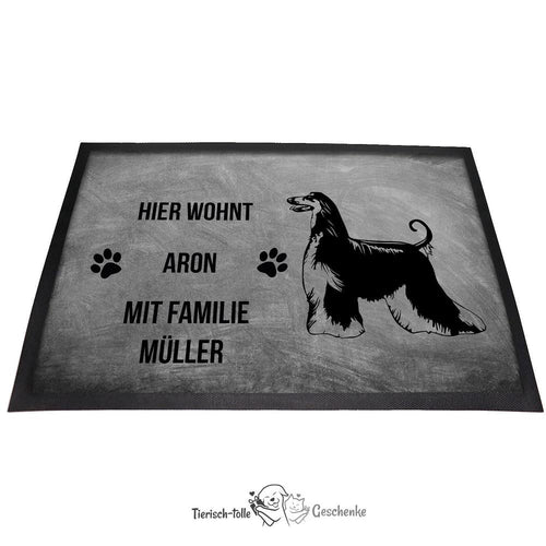 Afghane 1 - Fußmatte - Schmutzfangmatte - 40 x 60 cm grau perspektivische Ansicht