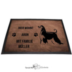 Afghane 1 - Fußmatte - Schmutzfangmatte - 40 x 60 cm braun perspektivische Ansicht