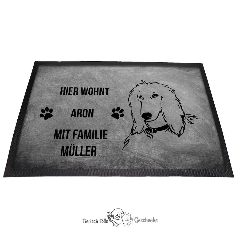 Fußmatte mit afghanischem Hundemotiv, ideal für Hundeliebhaber