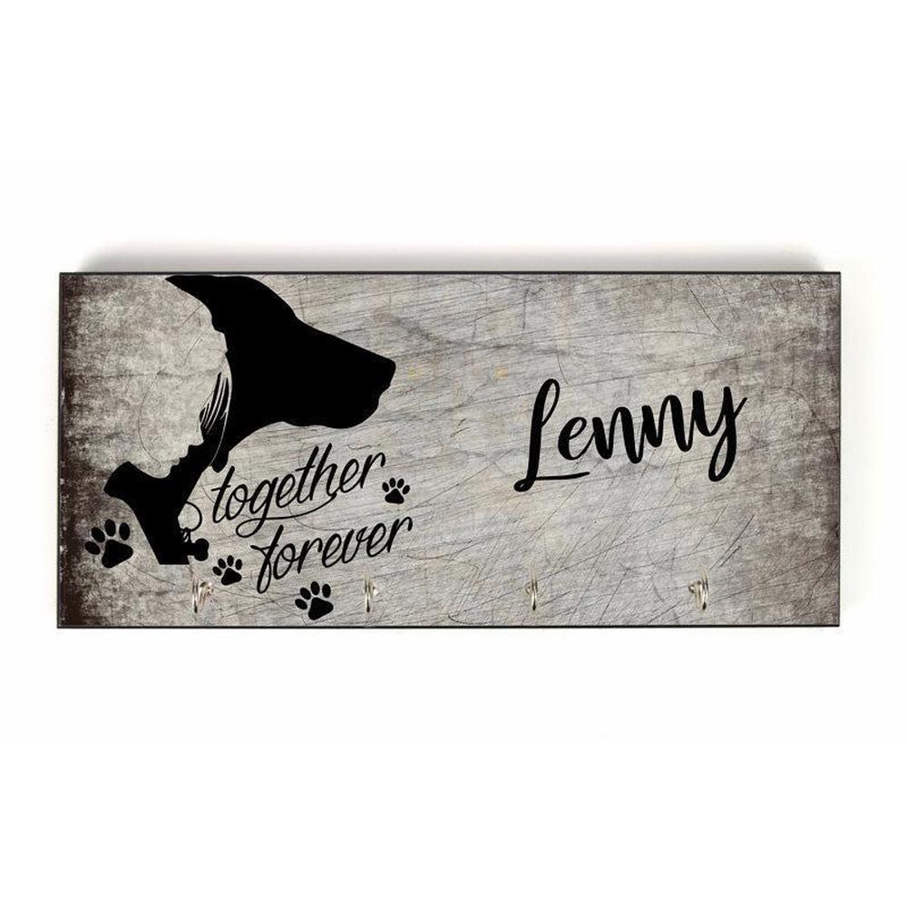 Design-Schlüsselbrett mit Schriftzug: together forever