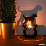 Münsterländer Teelichthalter aus Stahl-Tierisch-tolle Geschenke-Tierisch-tolle-Geschenke