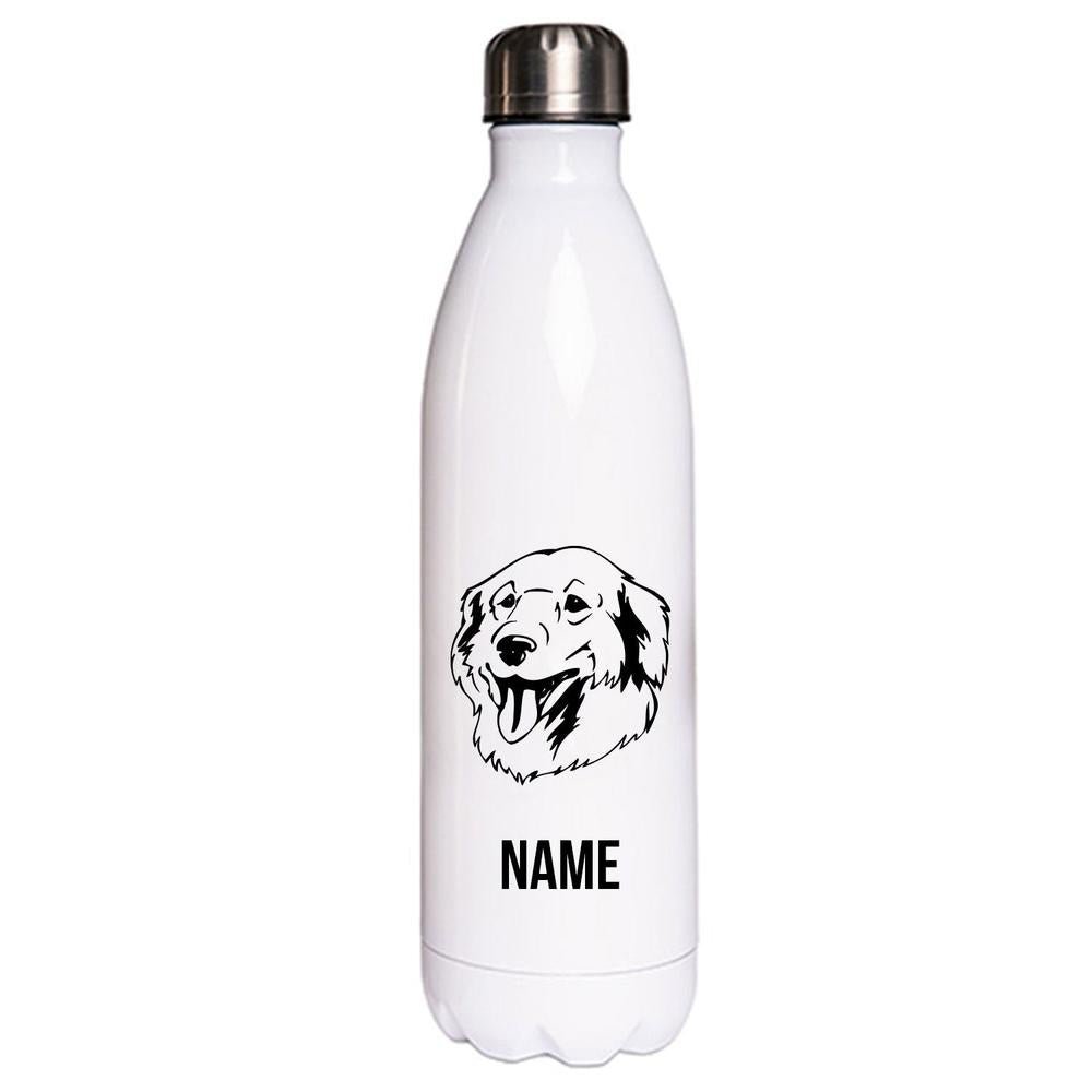 Kuvasz - Edelstahl Thermosflasche 750 ml mit Namen-Tierisch-tolle Geschenke-Tierisch-tolle-Geschenke