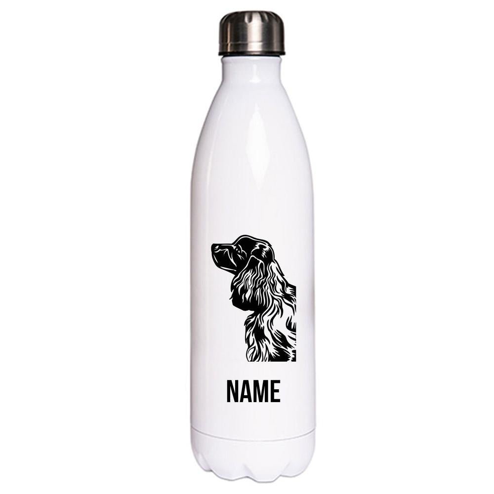 English Cocker Spaniel - Edelstahl Thermosflasche 750 ml mit Namen-Tierisch-tolle Geschenke-Tierisch-tolle-Geschenke