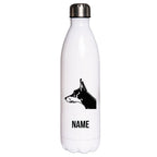 Dobermann - Edelstahl Thermosflasche 750 ml mit Namen-Tierisch-tolle Geschenke-Tierisch-tolle-Geschenke