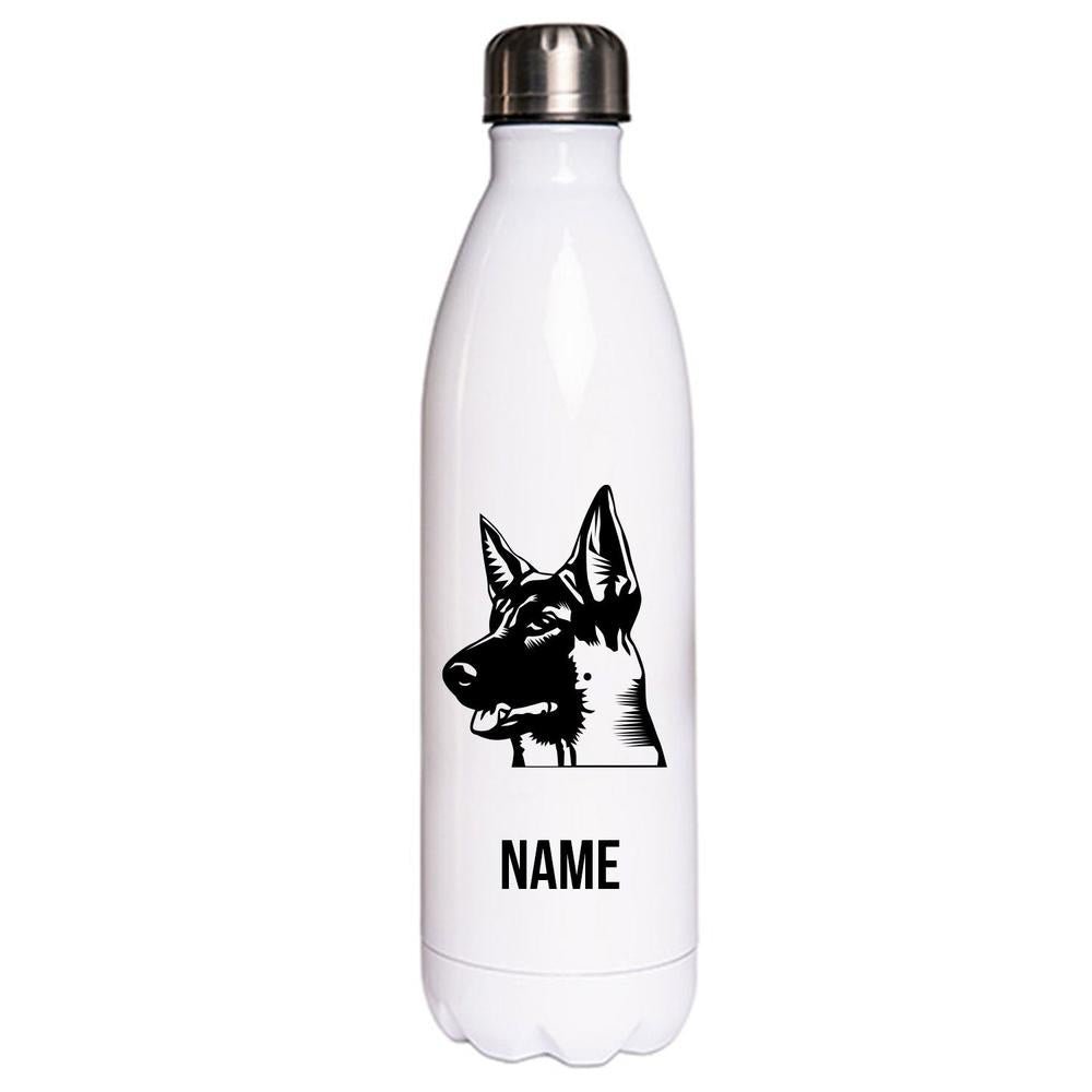 Deutscher Schäferhund 6 - Edelstahl Thermosflasche 750 ml mit Namen-Tierisch-tolle Geschenke-Tierisch-tolle-Geschenke