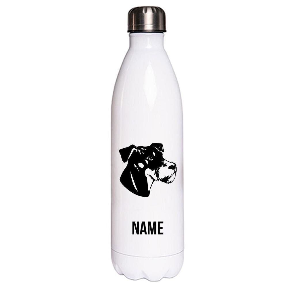 Deutscher Jagdterrier - Edelstahl Thermosflasche 750 ml mit Namen-Tierisch-tolle Geschenke-Tierisch-tolle-Geschenke