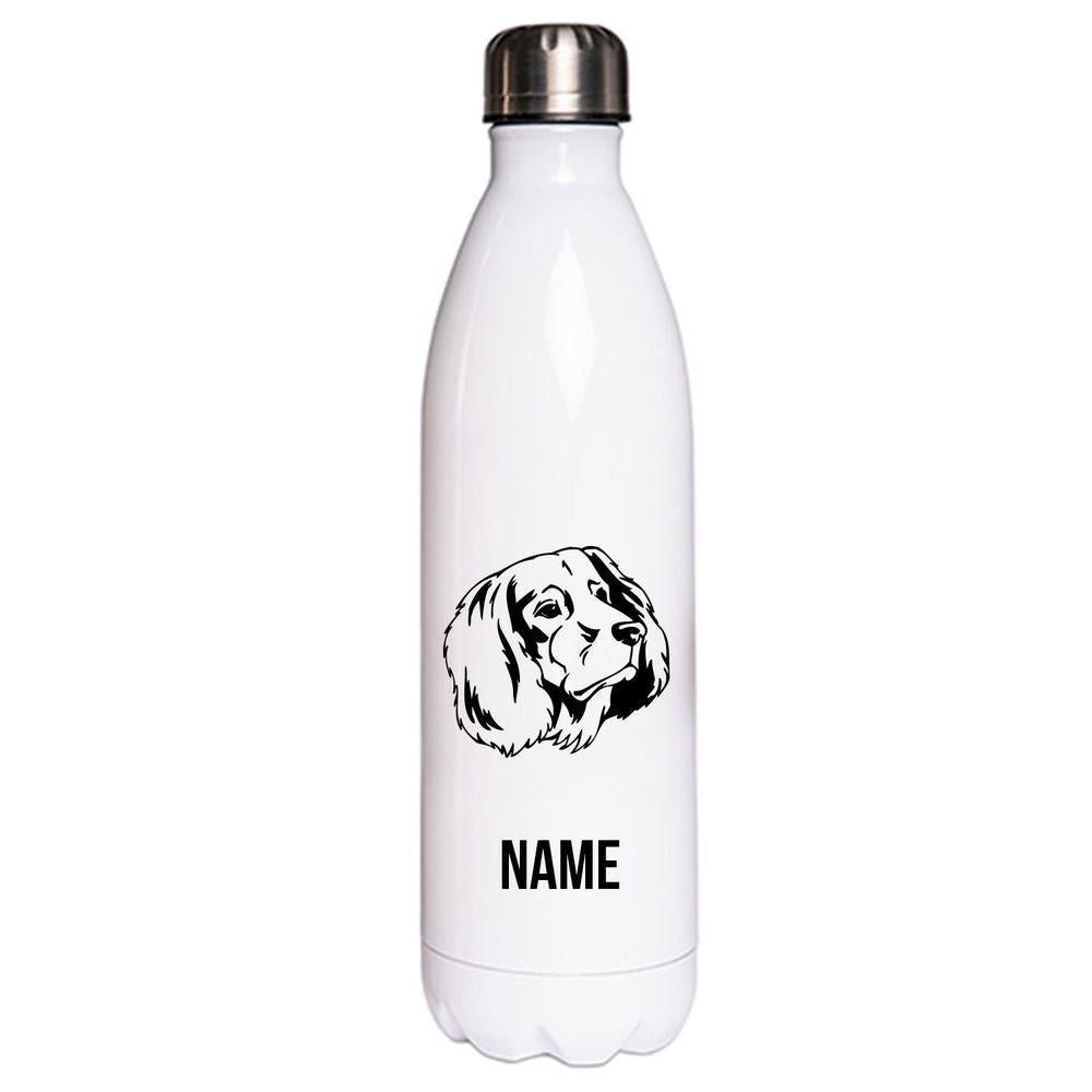 Deutsch Langhaar - Edelstahl Thermosflasche 750 ml mit Namen-Tierisch-tolle Geschenke-Tierisch-tolle-Geschenke