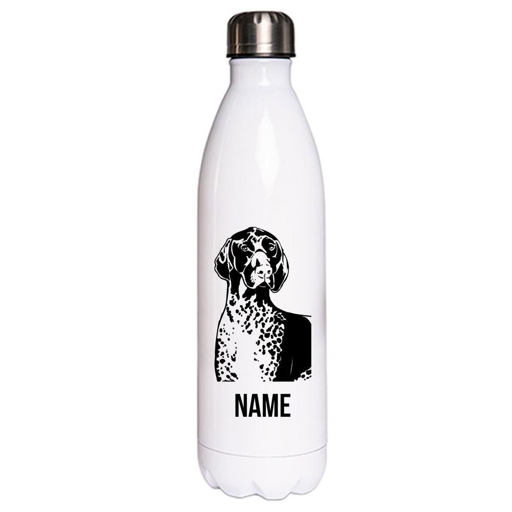 Deutsch Kurzhaar - Edelstahl Thermosflasche 750 ml mit Namen-Tierisch-tolle Geschenke-Tierisch-tolle-Geschenke