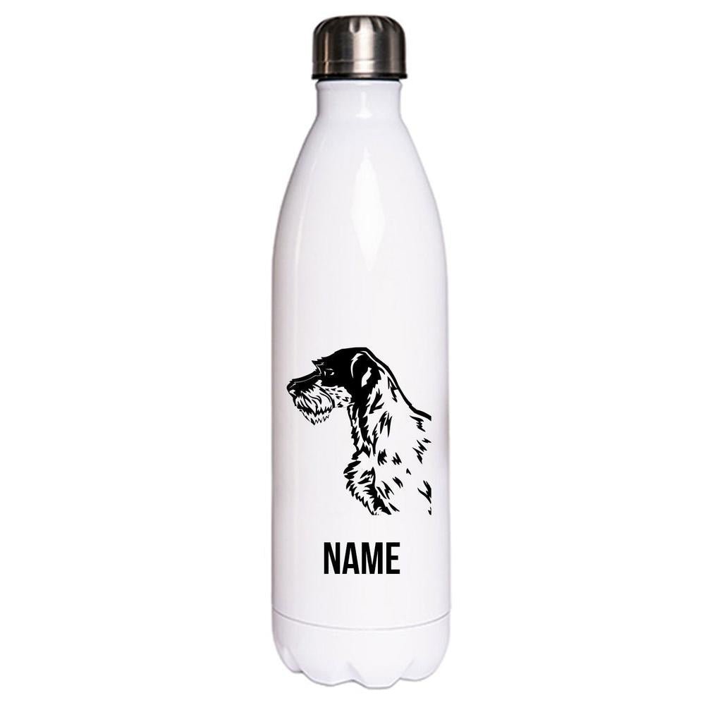 Deutsch Drahthaar - Edelstahl Thermosflasche 750 ml mit Namen-Tierisch-tolle Geschenke-Tierisch-tolle-Geschenke