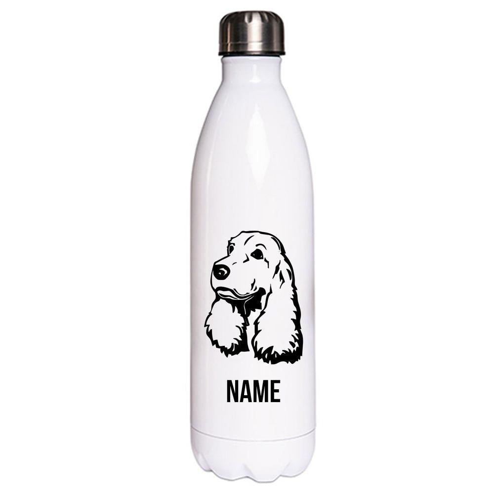 Cocker Spaniel - Edelstahl Thermosflasche 750 ml mit Namen-Tierisch-tolle Geschenke-Tierisch-tolle-Geschenke