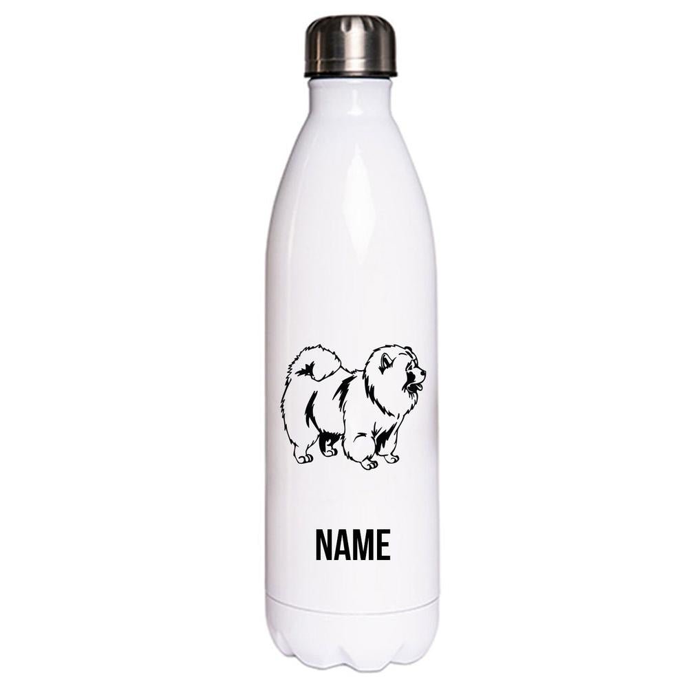 Chow Chow 2 - Edelstahl Thermosflasche 750 ml mit Namen-Tierisch-tolle Geschenke-Tierisch-tolle-Geschenke