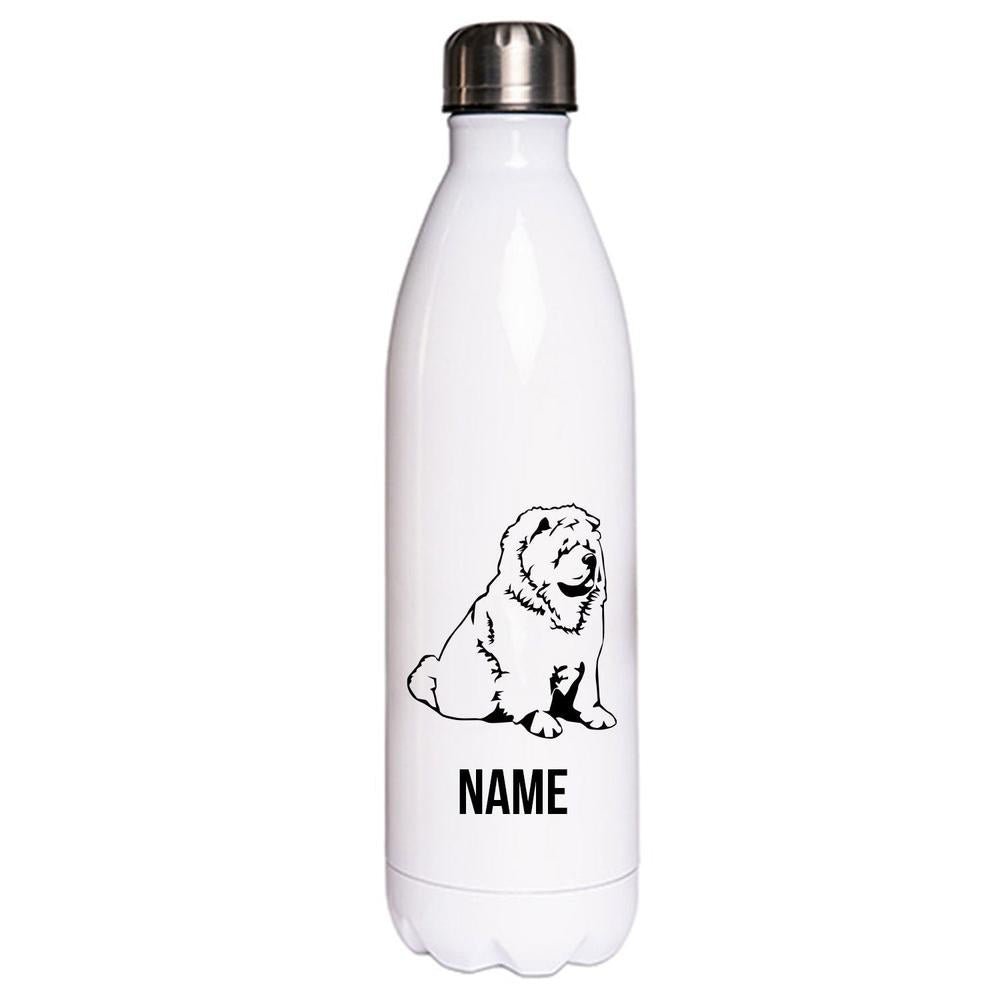 Chow Chow - Edelstahl Thermosflasche 750 ml mit Namen-Tierisch-tolle Geschenke-Tierisch-tolle-Geschenke