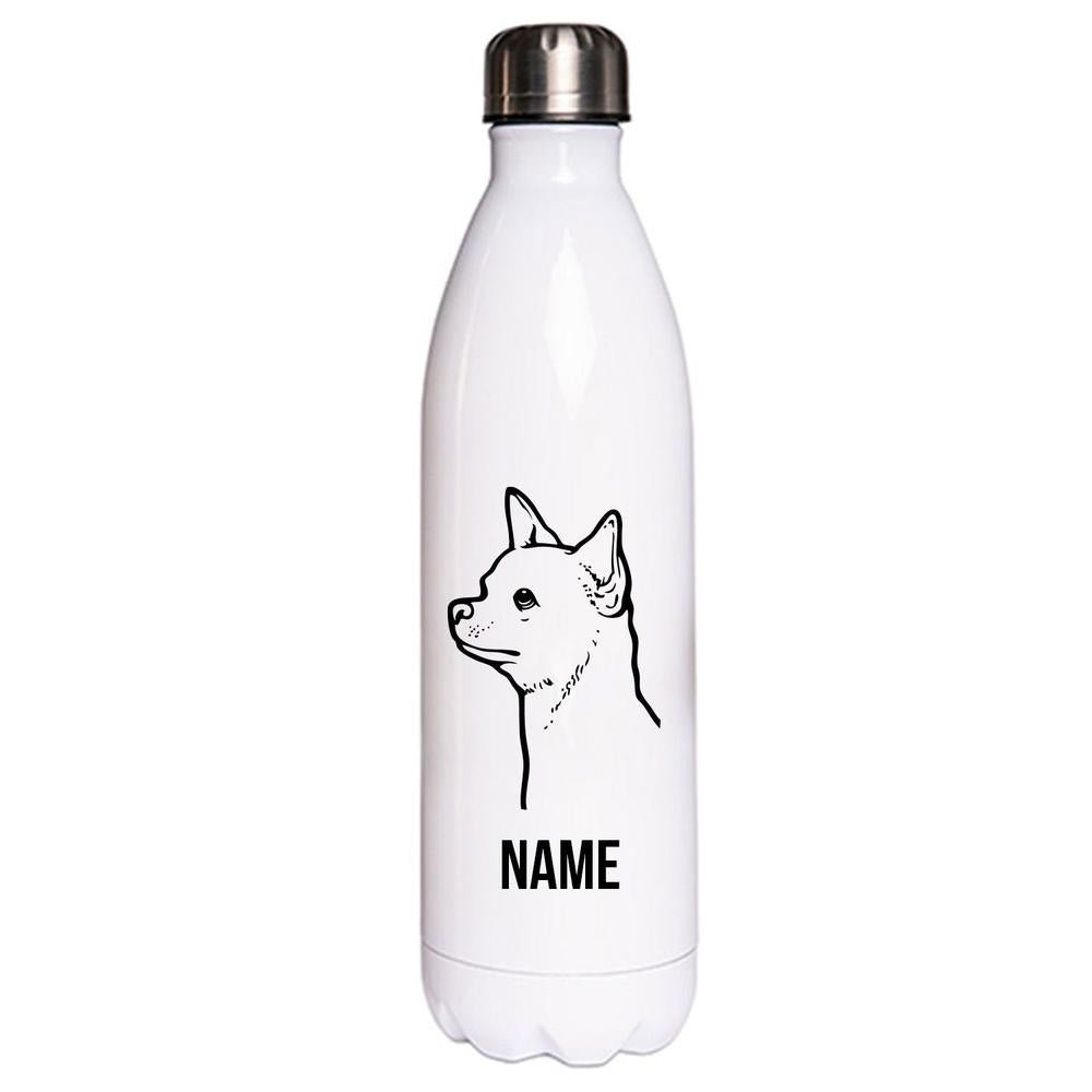 Chihuahua 2 - Edelstahl Thermosflasche 750 ml mit Namen-Tierisch-tolle Geschenke-Tierisch-tolle-Geschenke