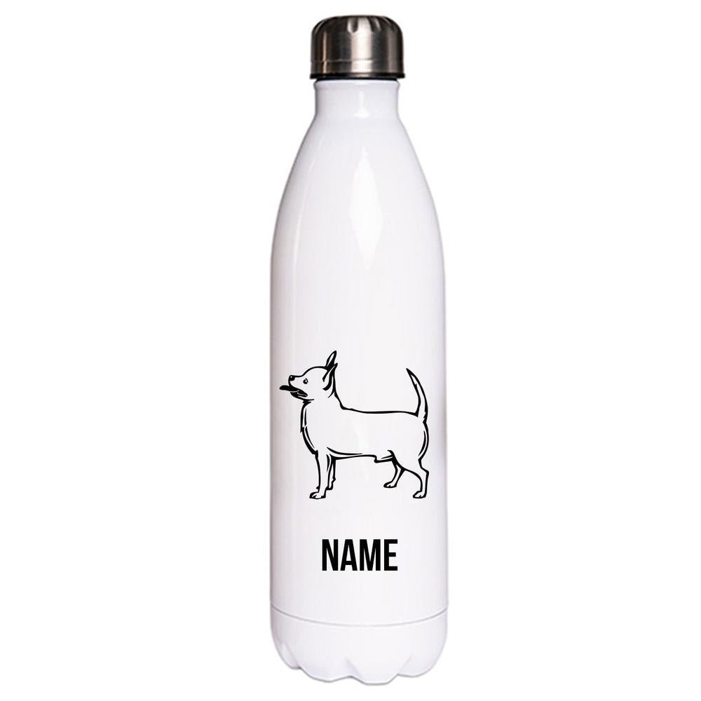 Chihuahua 1 - Edelstahl Thermosflasche 750 ml mit Namen-Tierisch-tolle Geschenke-Tierisch-tolle-Geschenke