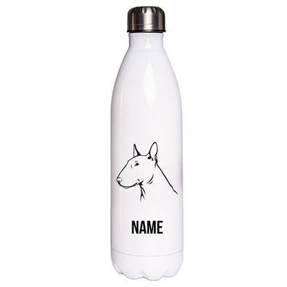 Bullterrier - Edelstahl Thermosflasche 750 ml mit Namen-Tierisch-tolle Geschenke-Tierisch-tolle-Geschenke