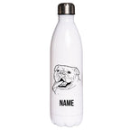 Bulldogge 2 - Edelstahl Thermosflasche 750 ml mit Namen-Tierisch-tolle Geschenke-Tierisch-tolle-Geschenke