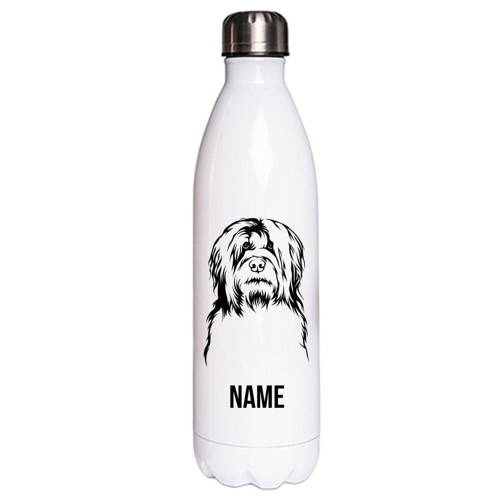 Briard 2 - Edelstahl Thermosflasche 750 ml mit Namen-Tierisch-tolle Geschenke-Tierisch-tolle-Geschenke