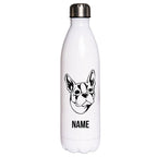 Boston Terrier 2 - Edelstahl Thermosflasche 750 ml mit Namen-Tierisch-tolle Geschenke-Tierisch-tolle-Geschenke