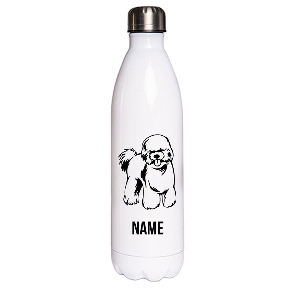 Bichon Frisé 2 - Edelstahl Thermosflasche 750 ml mit Namen-Tierisch-tolle Geschenke-Tierisch-tolle-Geschenke