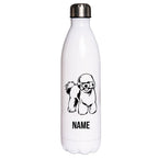 Bichon Frisé 2 - Edelstahl Thermosflasche 750 ml mit Namen-Tierisch-tolle Geschenke-Tierisch-tolle-Geschenke