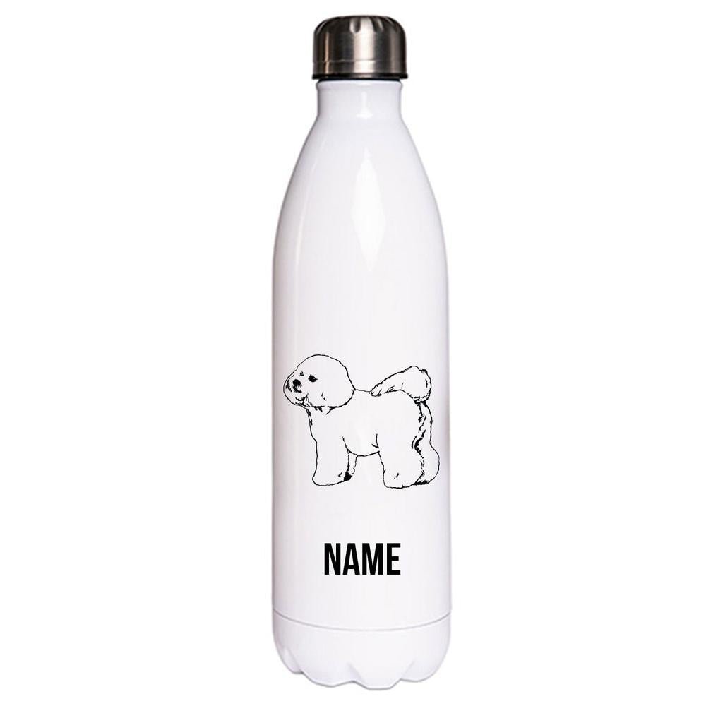 Bichon Frisé - Edelstahl Thermosflasche 750 ml mit Namen-Tierisch-tolle Geschenke-Tierisch-tolle-Geschenke