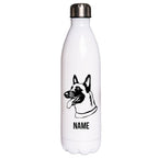 Belgischer Schäferhund Malinois 1 - Edelstahl Thermosflasche 750 ml mit Namen-Tierisch-tolle Geschenke-Tierisch-tolle-Geschenke
