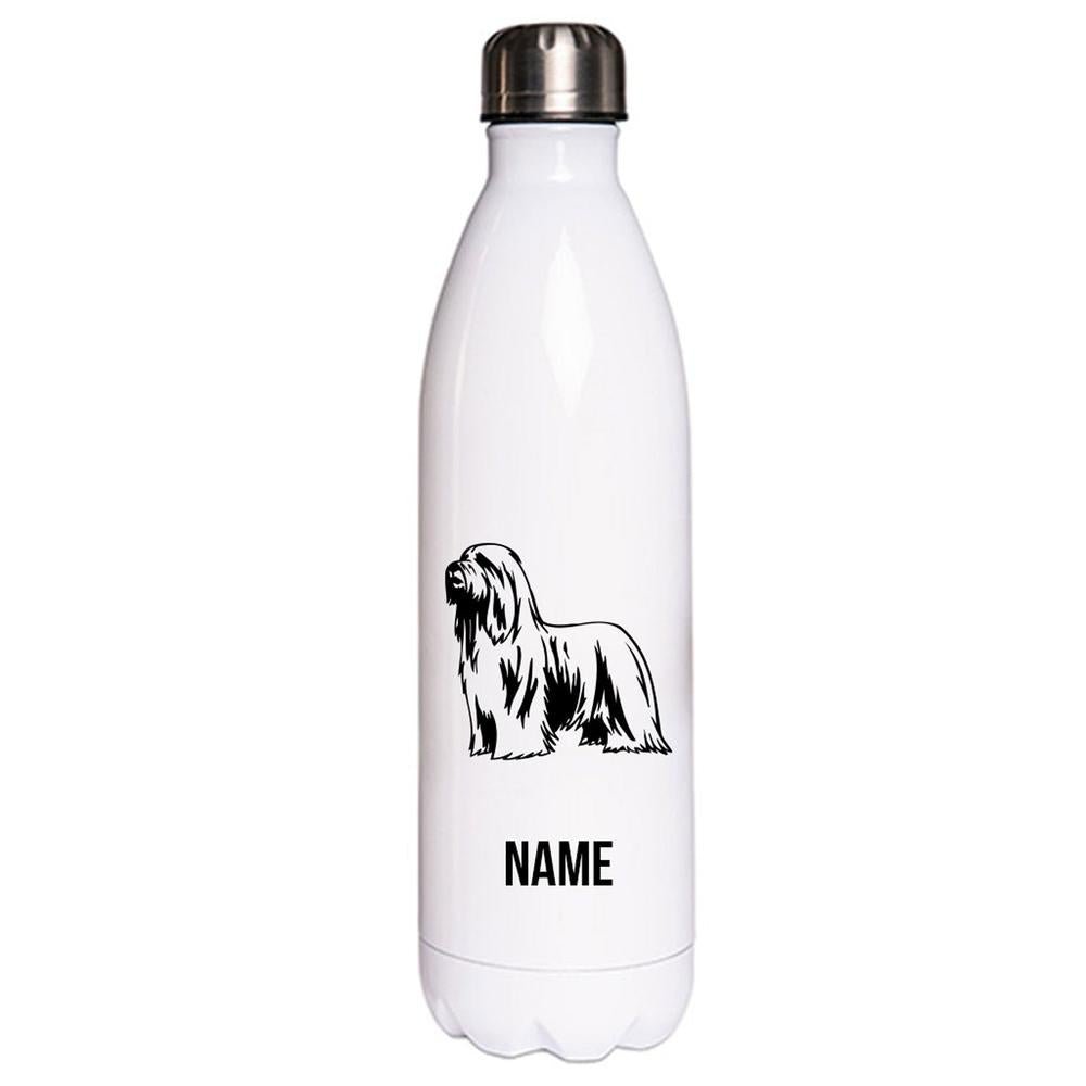 Bearded Collie - Edelstahl Thermosflasche 750 ml mit Namen-Tierisch-tolle Geschenke-Tierisch-tolle-Geschenke