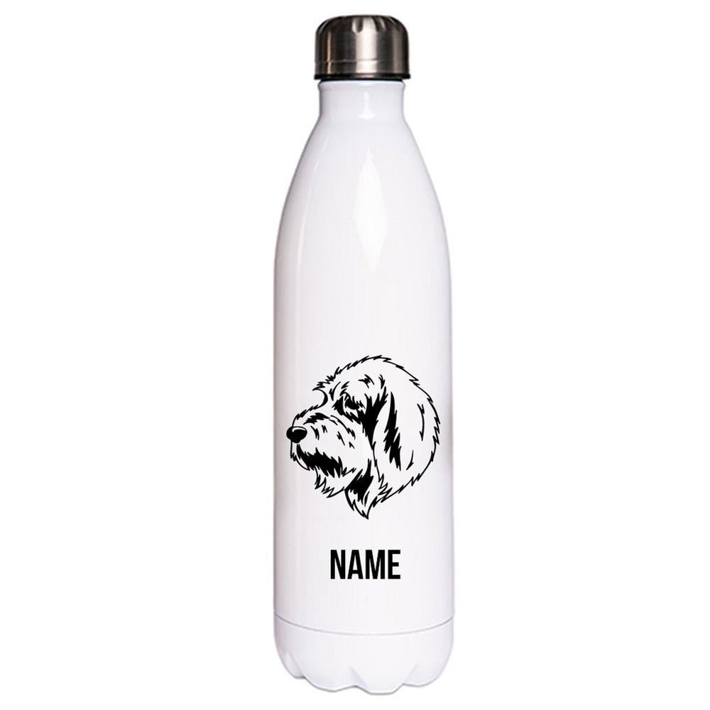 Basset Griffon Vendeén - Edelstahl Thermosflasche 750 ml mit Namen-Tierisch-tolle Geschenke-Tierisch-tolle-Geschenke