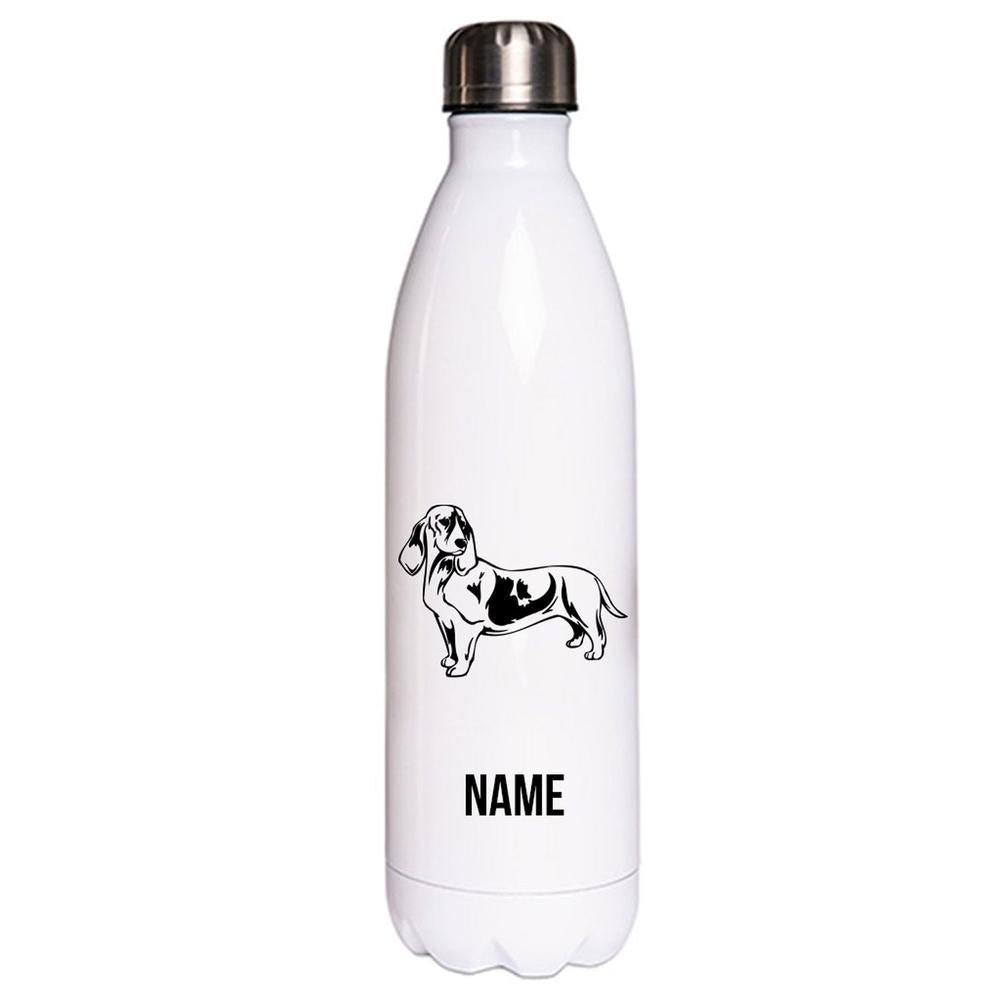 Basset 5 - Edelstahl Thermosflasche 750 ml mit Namen-Tierisch-tolle Geschenke-Tierisch-tolle-Geschenke