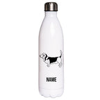 Basset 2 - Edelstahl Thermosflasche 750 ml mit Namen-Tierisch-tolle Geschenke-Tierisch-tolle-Geschenke