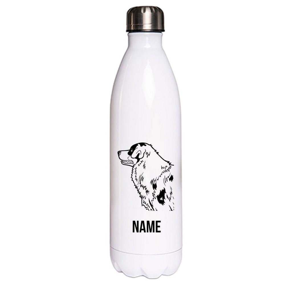 Australian Shepherd 2 - Edelstahl Thermosflasche 750 ml mit Namen-Tierisch-tolle Geschenke-Tierisch-tolle-Geschenke