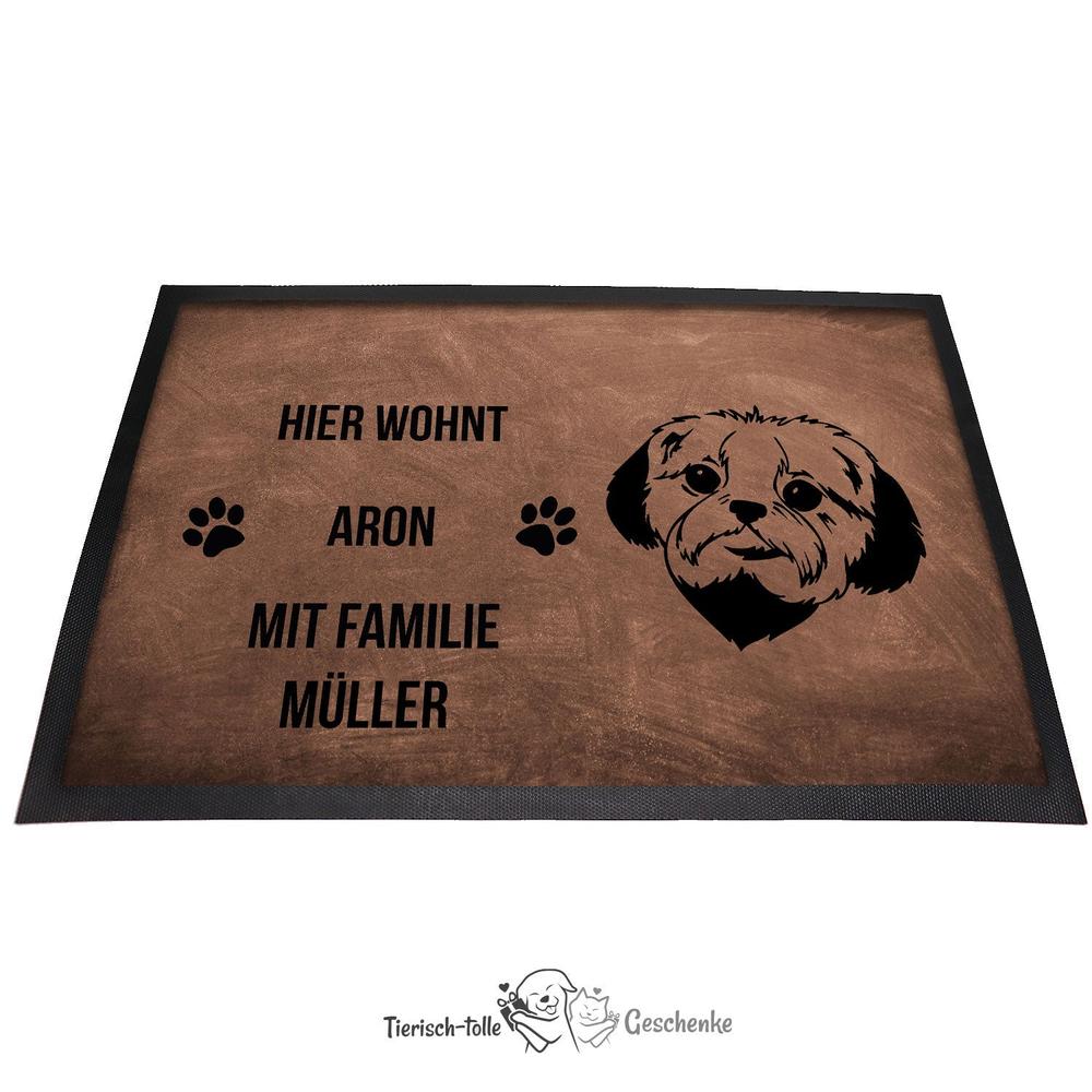 Shih Tzu - Fußmatte - Schmutzfangmatte - 40 x 60 cm-Tierisch-tolle Geschenke-Tierisch-tolle-Geschenke